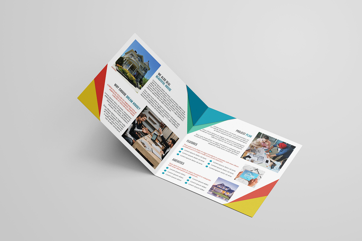 Real Estate Square Bifold Brochure, a Brochure Template by retrographix (Photo 3 of 5)