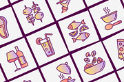 Restaurant Menu | 16 Thin Line Icons, an Outline Icon by Alex Blogoodf (Thumbnail 9 of 12)