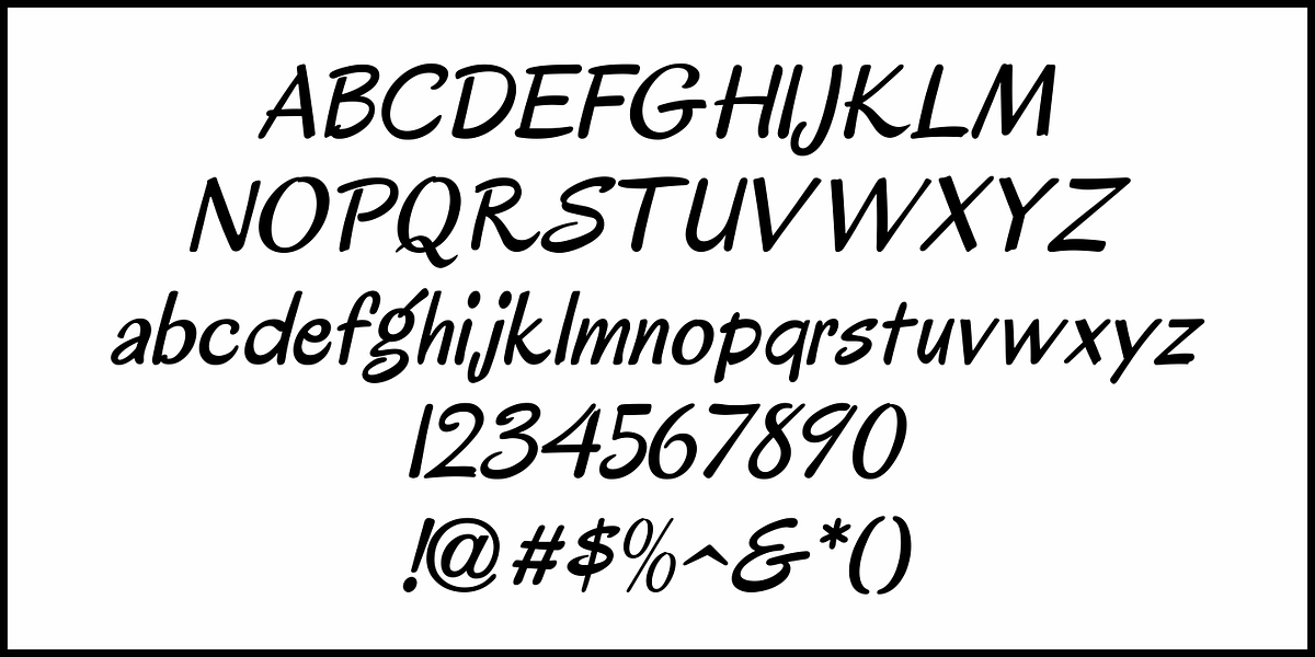 Show Card Painter JNL, a Script Font by Jeff Levine Fonts (Photo 5 of 5)