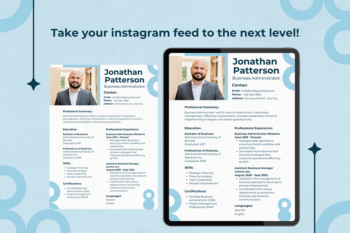 Professional Resume Canva Editable, a Templates & Theme by TemplateCastleStore (Photo 5 of 9)