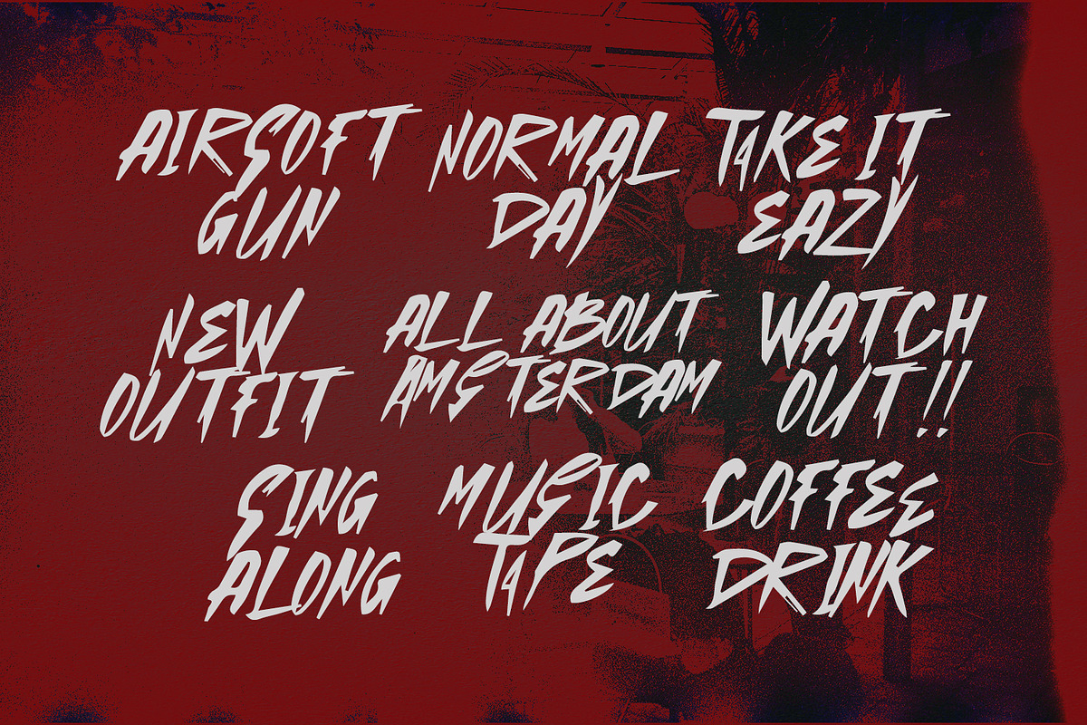 Sentan Cabine Horror Typeface Brush, a Handwritten Font by Maulana Creative (Photo 4 of 6)