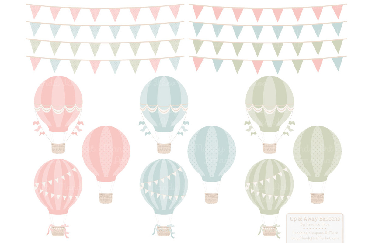 Pastel Hot Air Balloons, an Illustration by Amanda Ilkov (Photo 4 of 5)