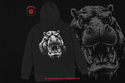 10 Bundle Dark Art Hippopotamus, an Illustration by Morspective (Thumbnail 4 of 7)