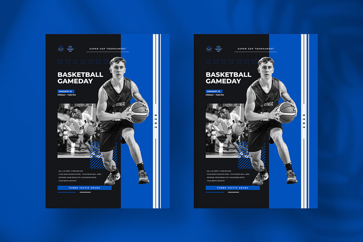 Basketball Matchday Flyer Template, a Flyer Template by Tanmoy Topu (Photo 2 of 6)