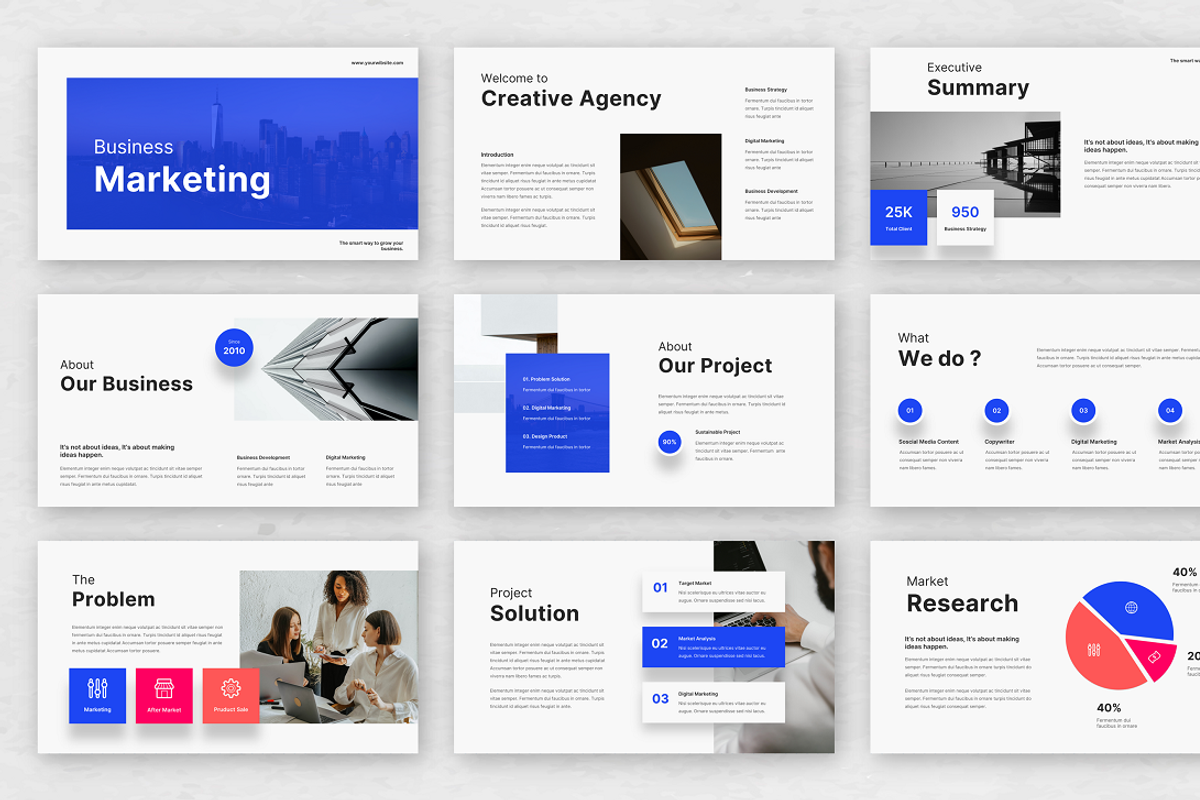 Business Marketing PowerPoint, a Presentation Template by Biwarastudio (Photo 2 of 5)