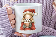 Christmas Cute Girls Sublimation PNG, an Illustration by CraftArtStudio (Thumbnail 4 of 6)