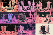 20 Cowgirl Desert Boot Illustrations, a Decorative Illustration by Incomelion (Thumbnail 3 of 9)