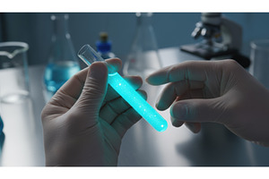 Gloved hands holding glowing blue, a Technology Photo by Igor Tichonow