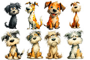 Quirky Dogs Clipart, an Illustration by Designworld (Thumbnail 3 of 5)