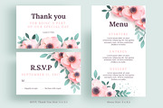 Anemones Wedding Invitation set, an Invitation Template by Fay_Francevna (Thumbnail 4 of 5)