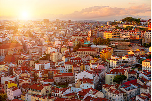 View of Lisbon famous city view from, an Architecture Photo by Nature and travel
