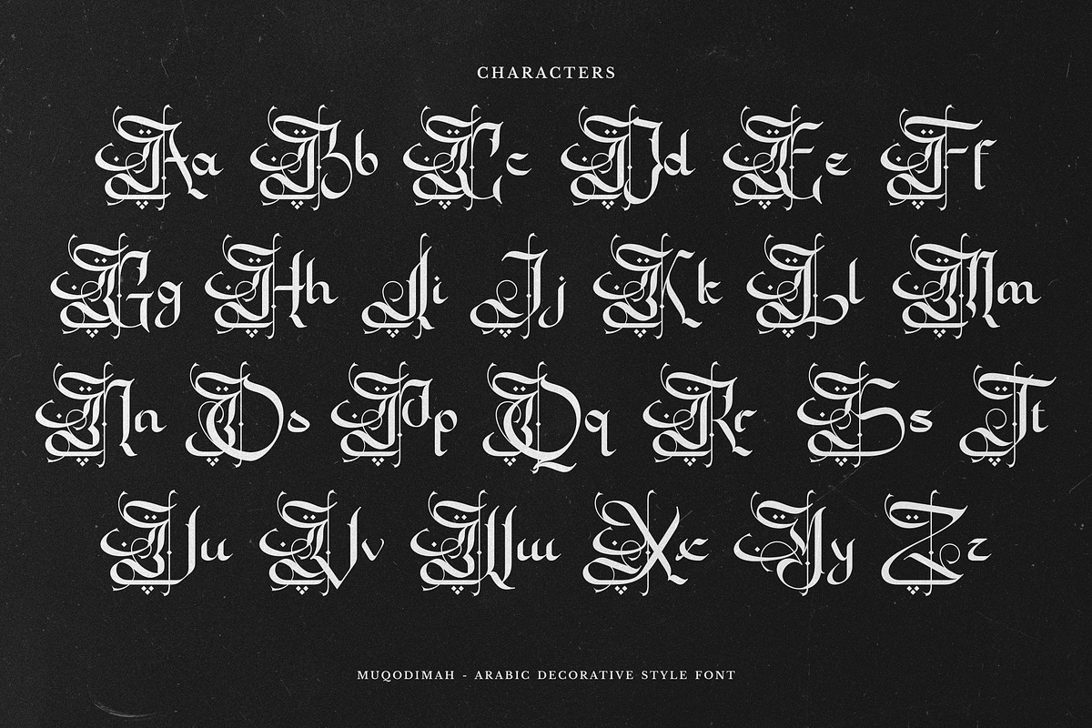 Muqodimah - Arabic Style Decorative, a Font by agnyhasyastudio (Photo 13 of 16)