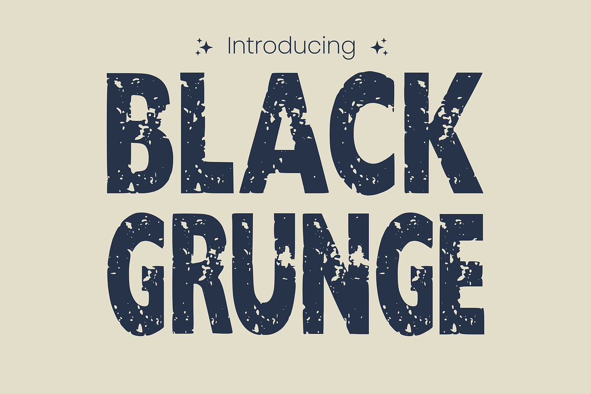 Black Grunge - Grunge Font Type, a Font by KiddoGlyphs Studio (Photo 1 of 3)