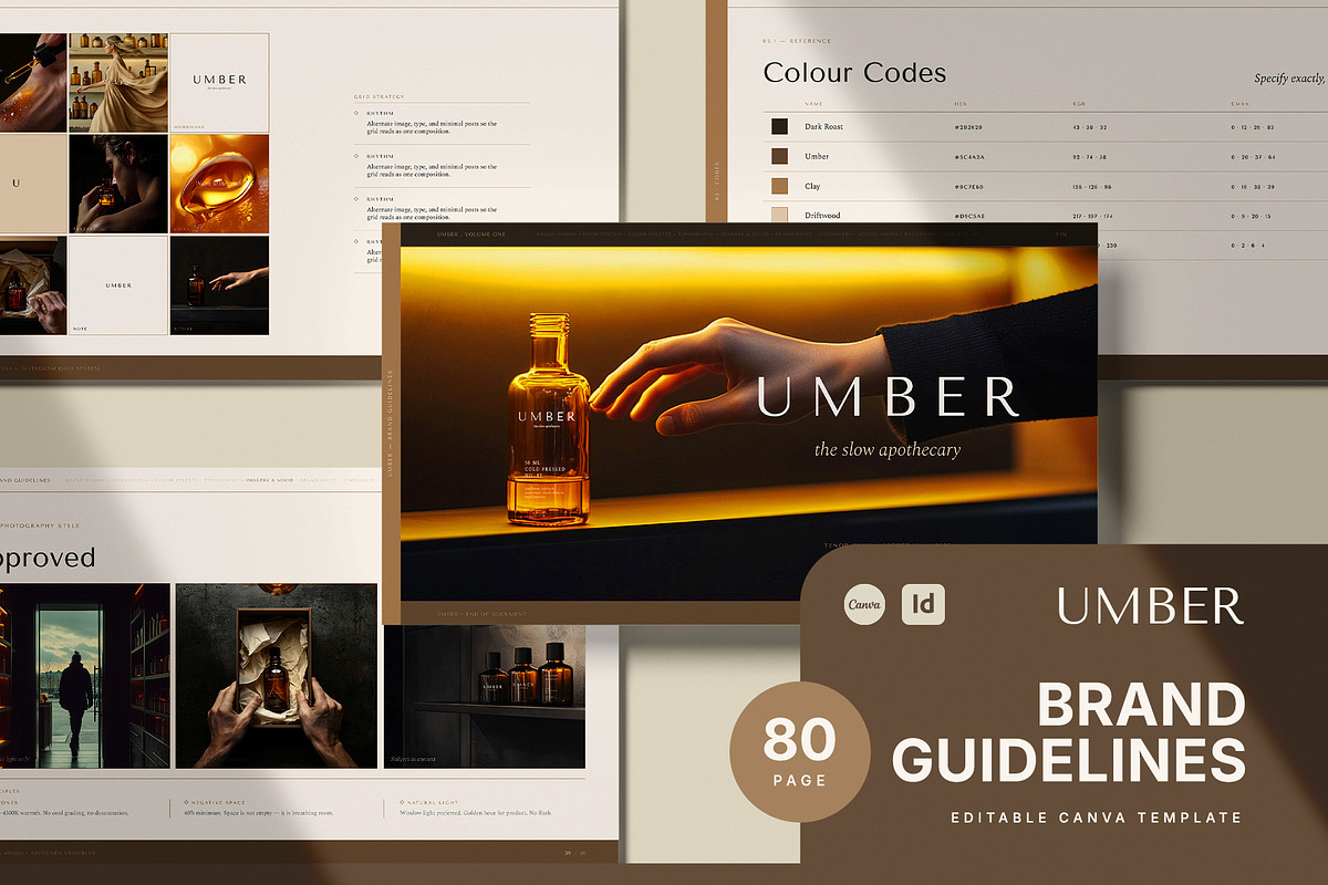 UMBER / Brand Guidelines Template, a Presentation Template by Leleka.Store (Photo 1 of 20)