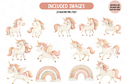 Watercolor Unicorn Clipart, an Illustration by TatiMockup (Thumbnail 2 of 4)