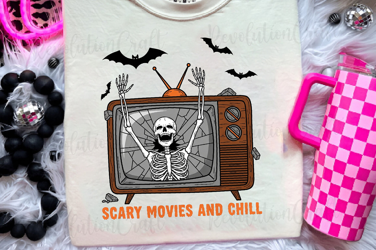 Retro Skeleton Halloween PNG Bundle, an Illustration by OK Design (Photo 7 of 14)