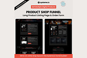 Systeme.io Dark Red List Shop Layout, a Landing Page Template by Hayley's Digital Hub (Thumbnail 1 of 10)