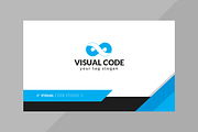 Blue Elegant Corporate Card, a Business Card Template by Graphix Studio (Thumbnail 2 of 3)