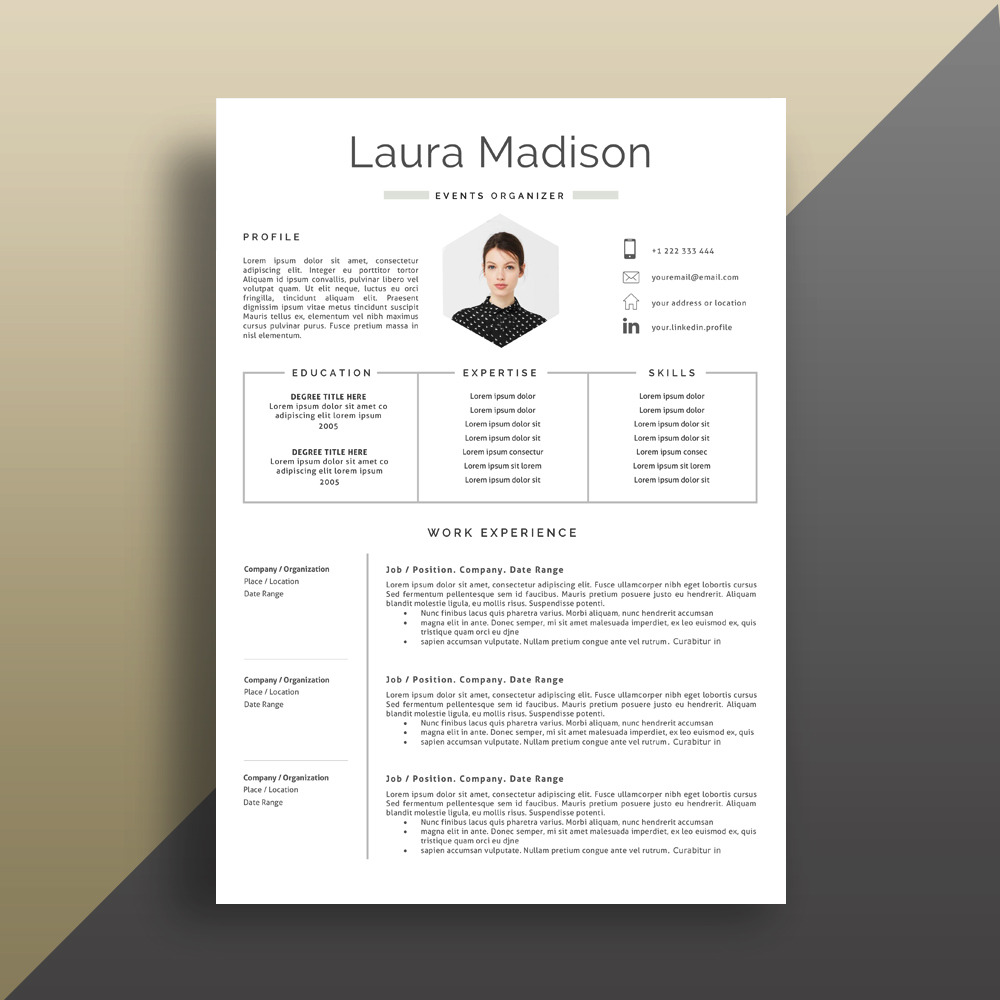 Resume Template + Cover Letter, a Resume Template by PortlandStudio