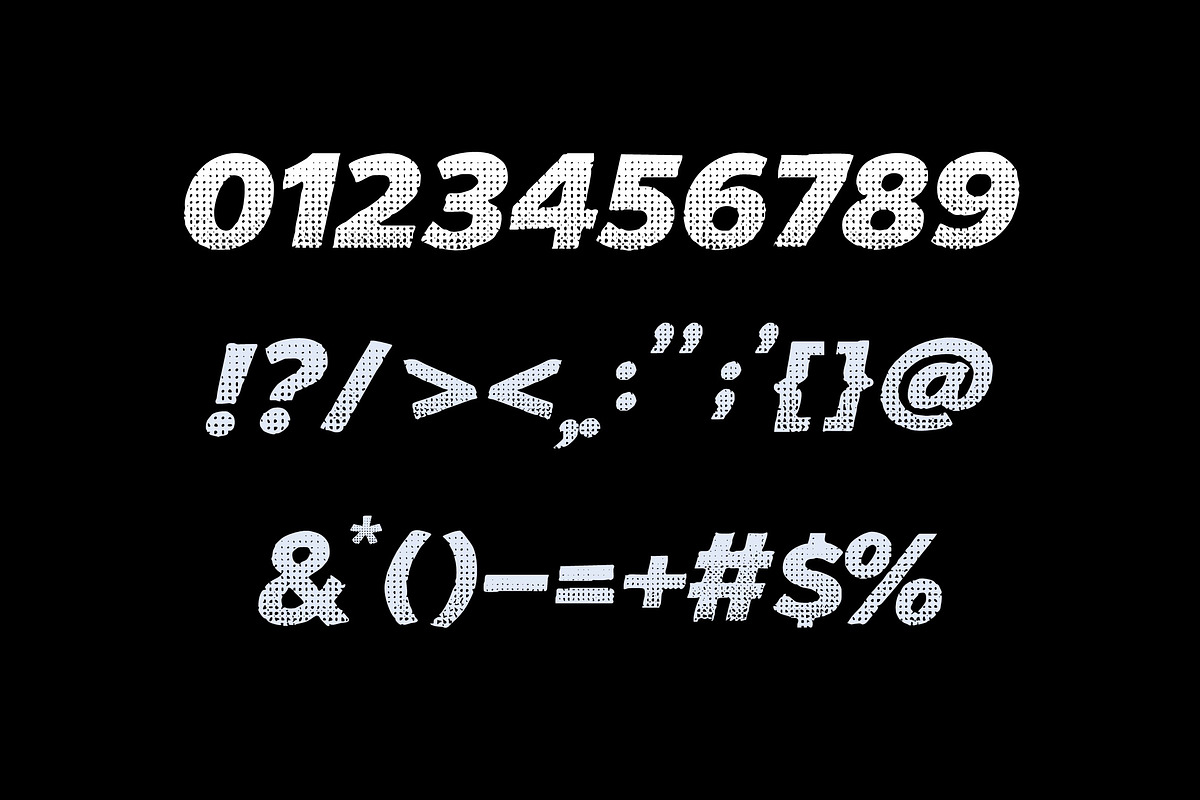 Halftone Retro Font, a Sans Serif Font by Art StoreID (Photo 5 of 14)