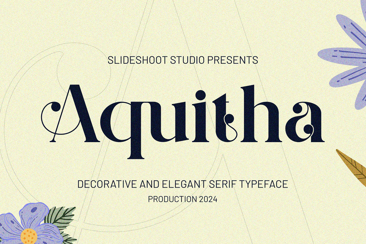 Aquitha || Elegant Serif Font, a Serif Font by Idea Studio (Photo 1 of 10)