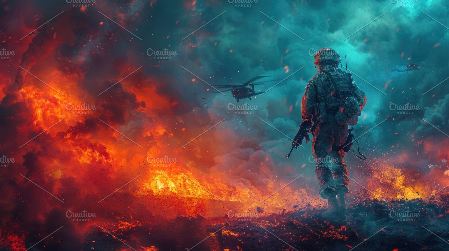 soldier on fire, a Photo by Pictures for you!!!!!!!!!