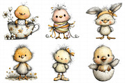 Funny Pink Easter Chick Clipart, an Illustration by Daily.Designs (Thumbnail 5 of 8)