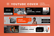Orange Futuristic YouTube Cover, a Social Media Template by graphicook (Thumbnail 3 of 3)
