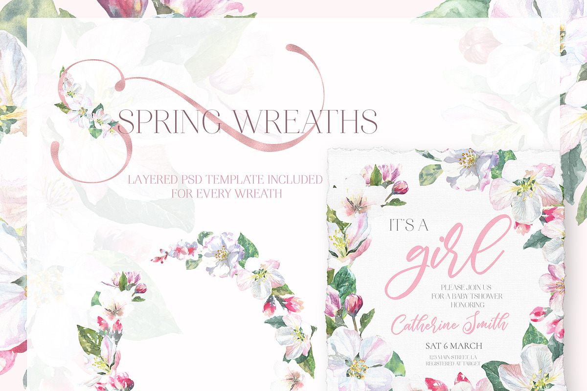 Spring Garden Floral Watercolor, a Texture Illustration by Catherine Wheel (Photo 6 of 22)