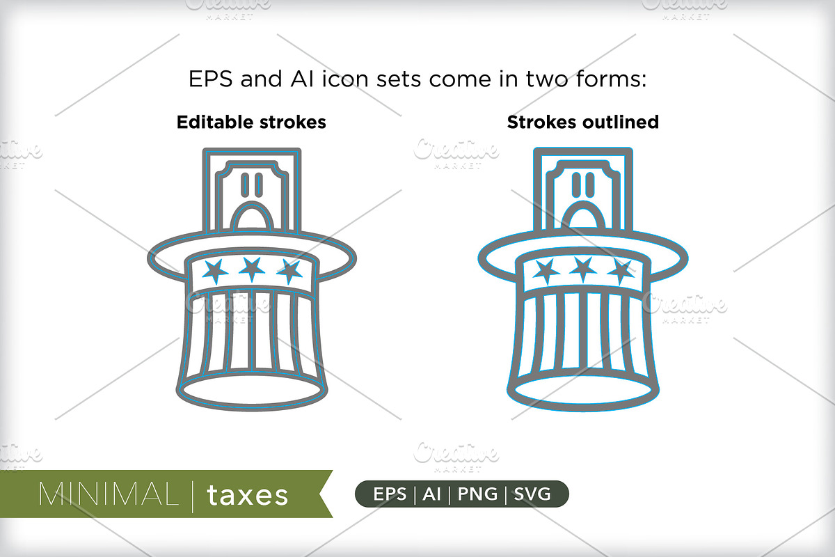 Minimal taxes icons, an Outline Icon by Picture Window (Photo 3 of 5)