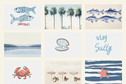 Coastal Wall Art Prints Bundle, a Background Graphic by Artemsky (Thumbnail 15 of 15)