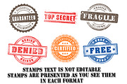 Grunge Commercial Vector Stamps, an Illustration by FourLeafLover (Thumbnail 2 of 4)