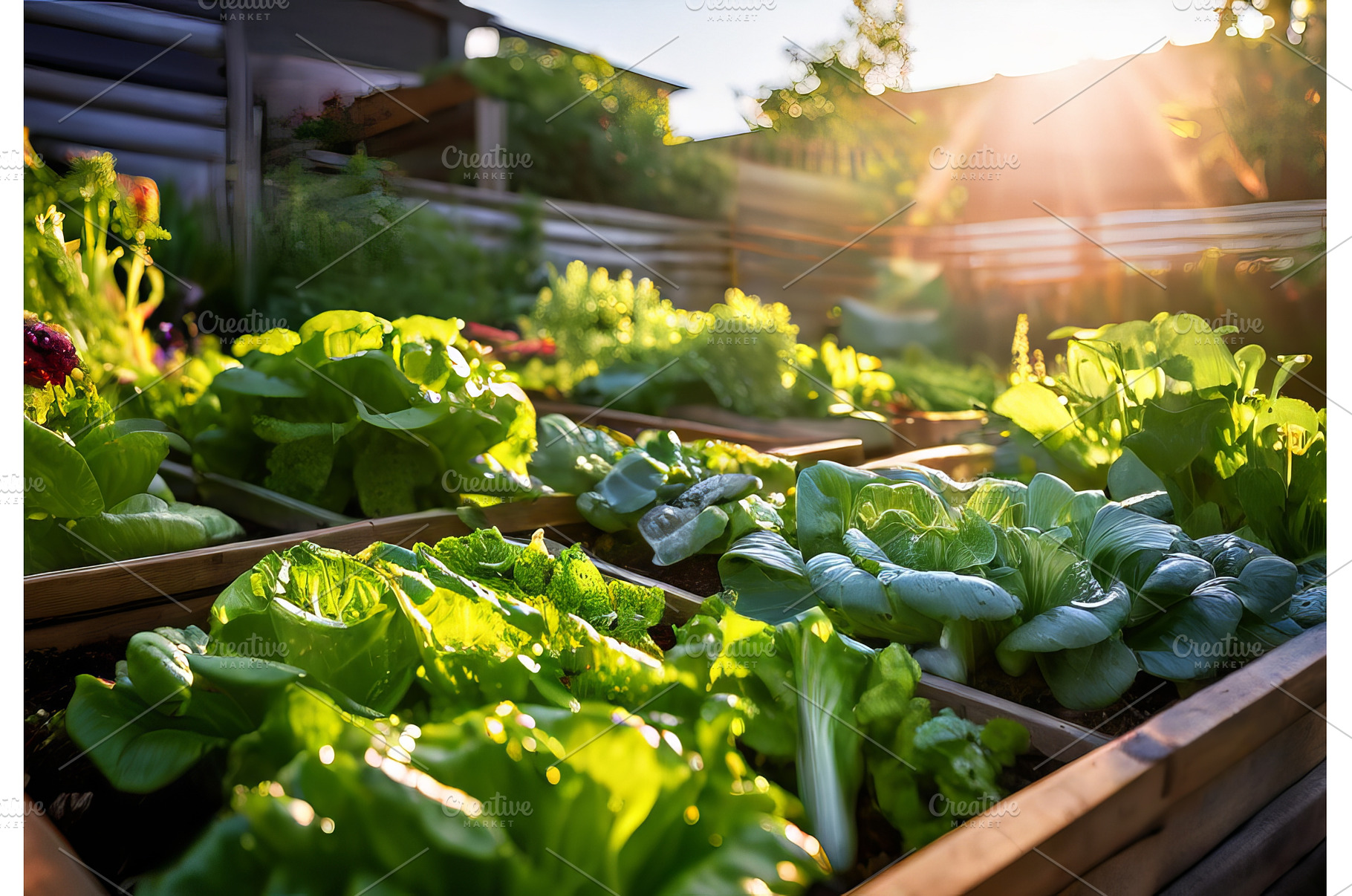 Raised wooden bed in backyard garden, a Nature Photo by Fascinadora