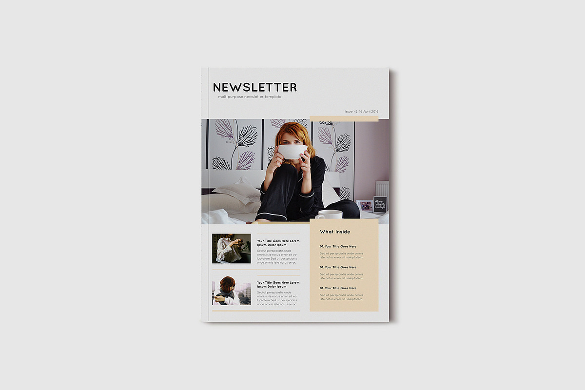 Indesign Newsletter Template, a Magazine Template by MA-KING_ART