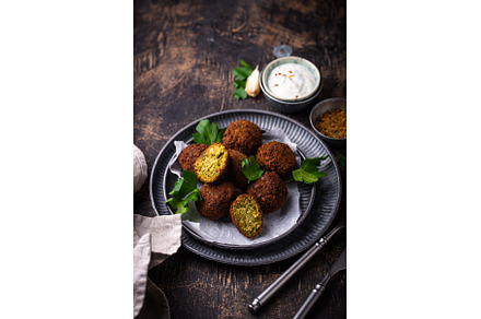 Middle Eastern falafel balls with