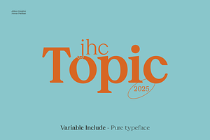 JHC Topic - Pure Typefamily