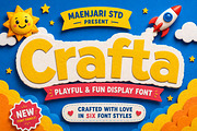 Crafta | Playful & Fun Font Family, a Sans Serif Font by Maenjari Std (Thumbnail 1 of 10)