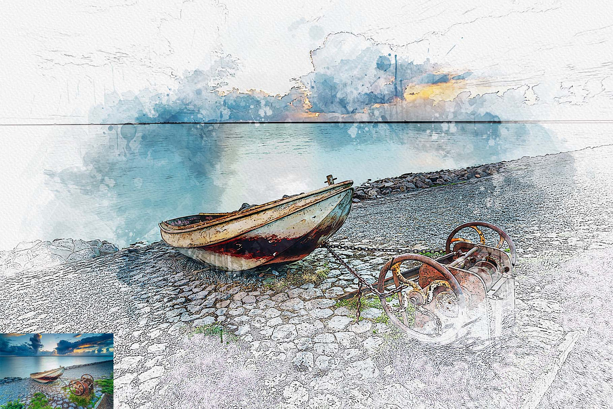 Landscape Photography Watercolor, an Action Add-On by MRI STUDIO (Photo 9 of 10)