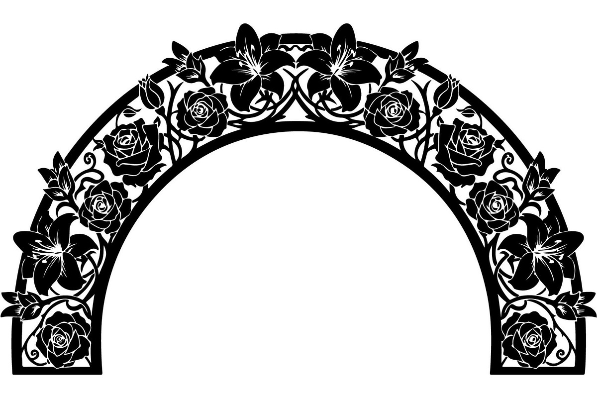 Vintage Ornamental Arch Frame Vector, a Decorative Illustration by Designer_Momina (Photo 19 of 21)