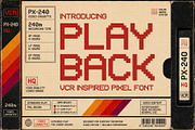 Playback - VCR Pixel Font, a Sans Serif Font by HipFonts (Thumbnail 1 of 8)