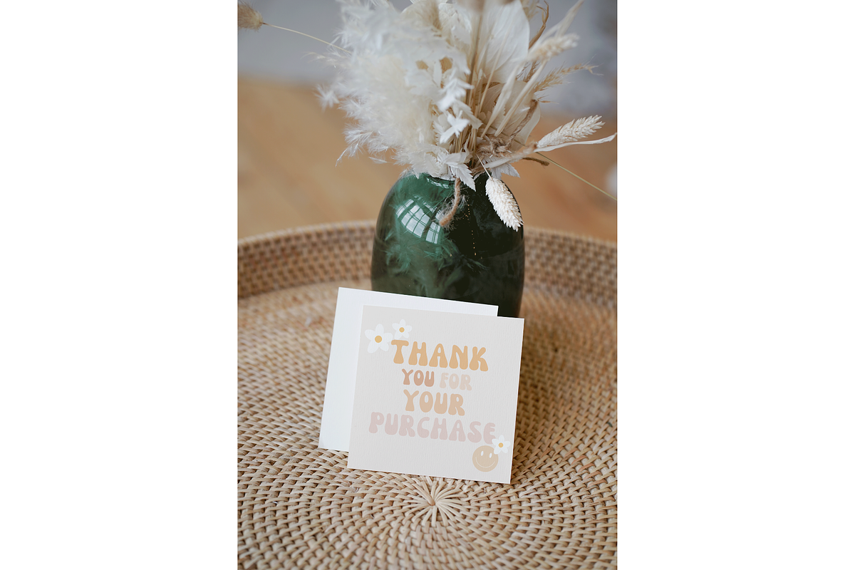 Retro Thank you card Canva template, a Flyer Template by Hellohastore (Photo 4 of 11)
