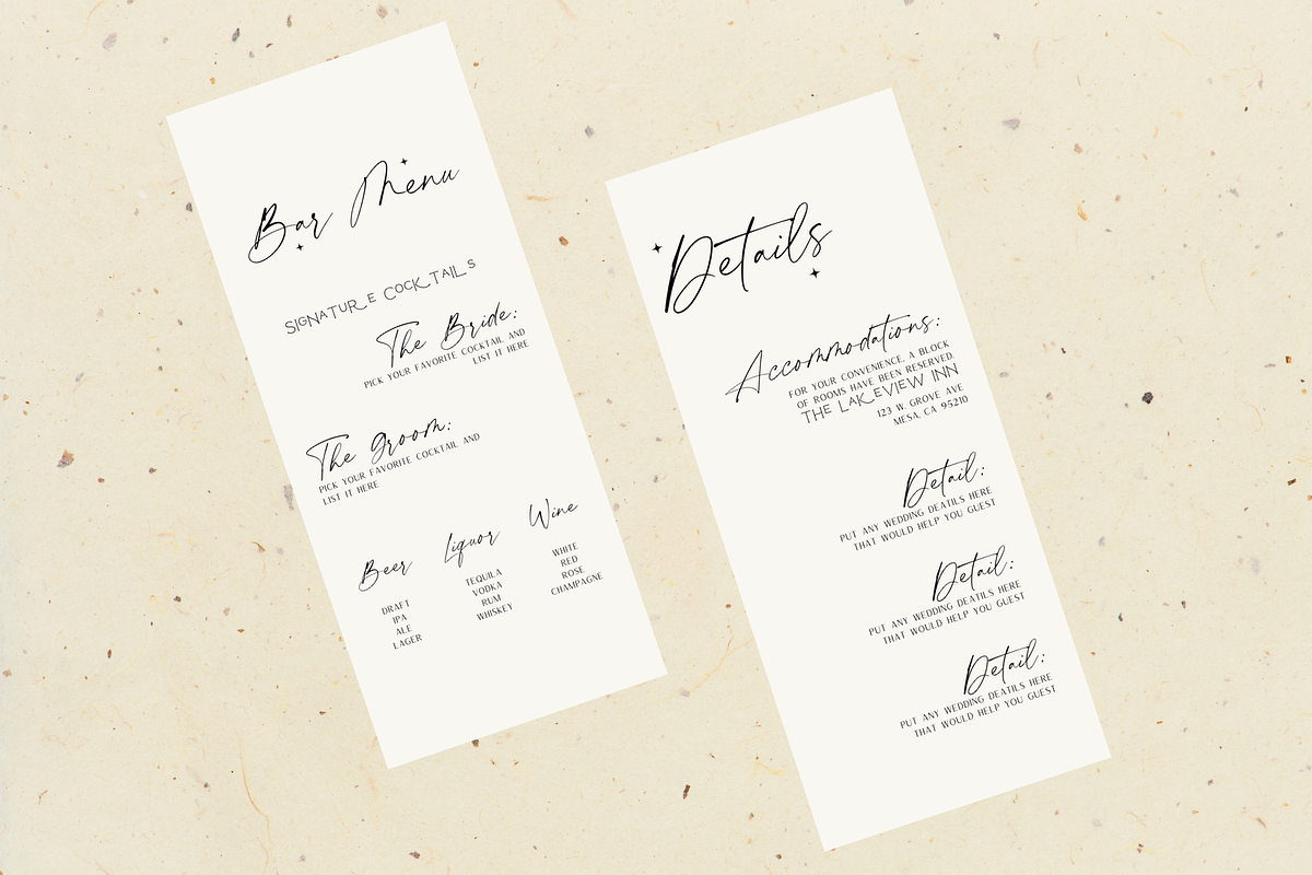 The Elanor Wedding Suite, a Stationery Template by Honey Lust Co. Shop (Photo 3 of 5)