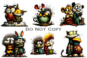 Cozy Animal Friends Clipart, an Illustration by Craft Nest (Thumbnail 6 of 8)