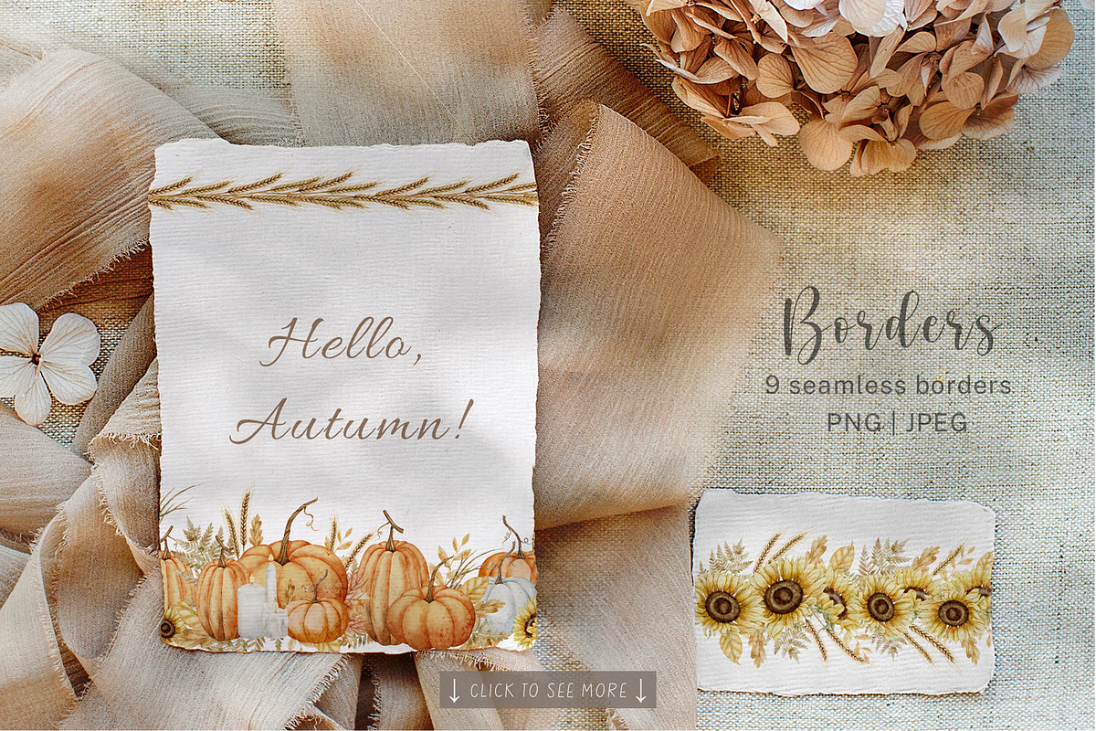 Autumn rustic watercolor - Fall set, an Illustration by Alisles (Photo 8 of 12)