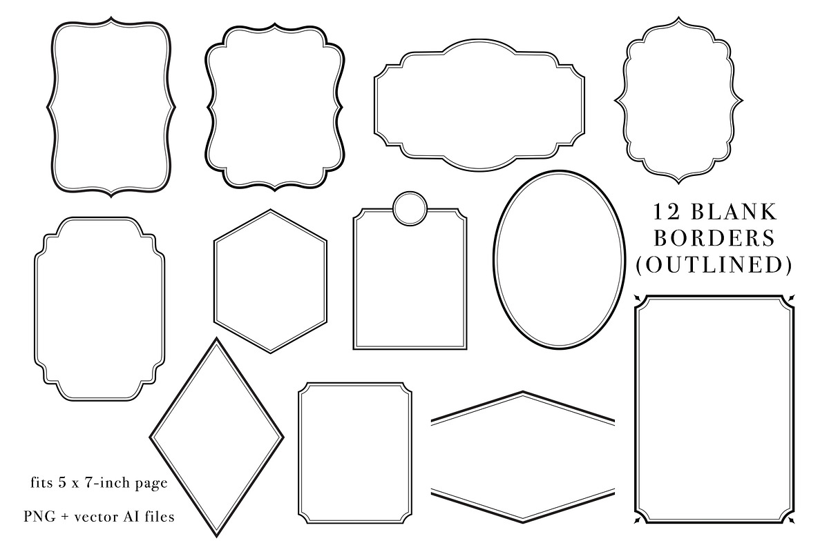 Sale- Floral Borders Design Set, an Illustration by Art by Lin (Photo 7 of 7)