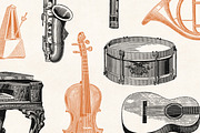 Musical Instruments Engravings Set, an Illustration by Graphic Goods (Thumbnail 7 of 9)