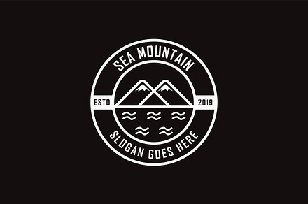 Sea and mountain landscape logo, a Branding & Logo Template by DOMHOUZE