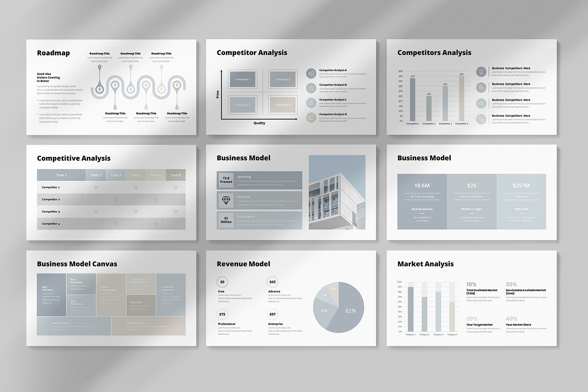 Business Plan Google Slides Template, a Presentation Template by ...