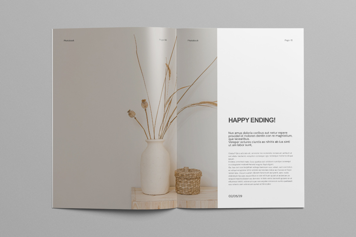 Photo Book Layout | Canva, a Brochure Template by Pixelpick (Photo 8 of 9)