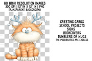 Cute Christmas Fluffy Cats, an Illustration by Craft Nest (Thumbnail 2 of 6)